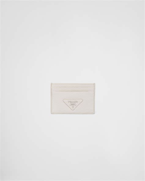 prada card holder white|prada credit card holder wallet.